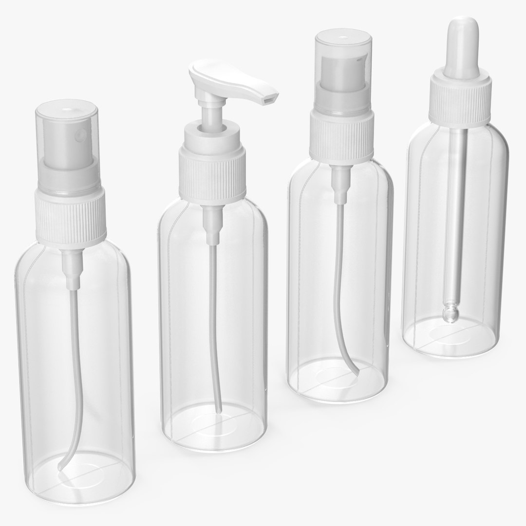 Cosmetic bottles 100 ml 3D TurboSquid 1573423