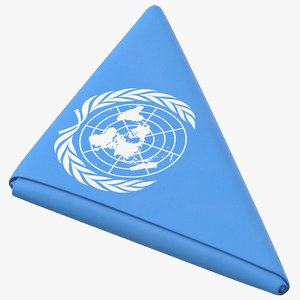 3D flag folded triangle