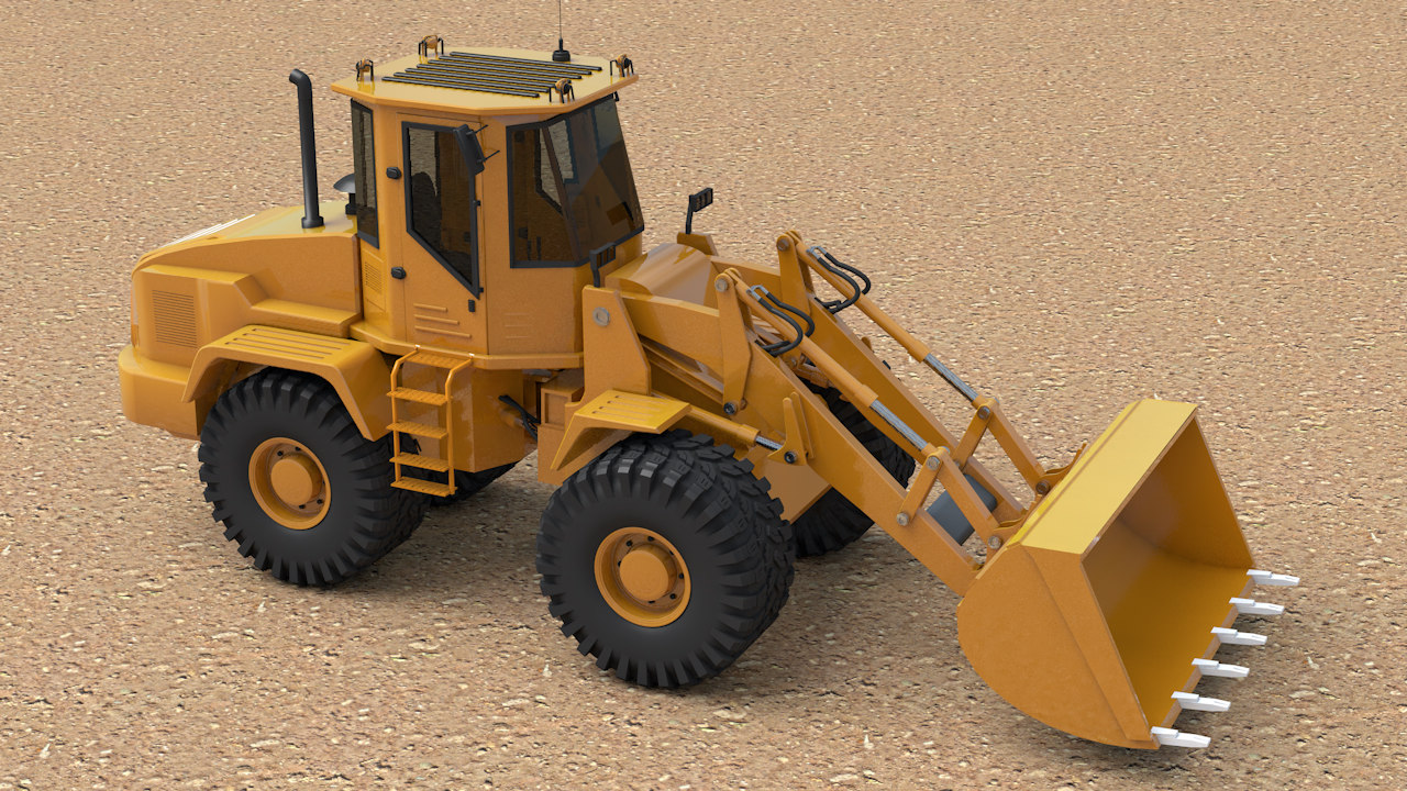 Wheel loader 3D model TurboSquid 1573458