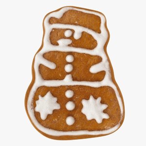 christmas biscuit 01 3D model