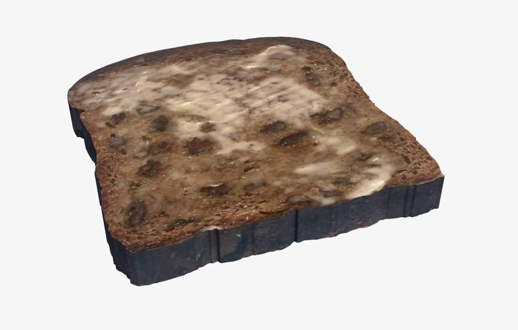 3D cinnamon bread raisin food model TurboSquid 1573704