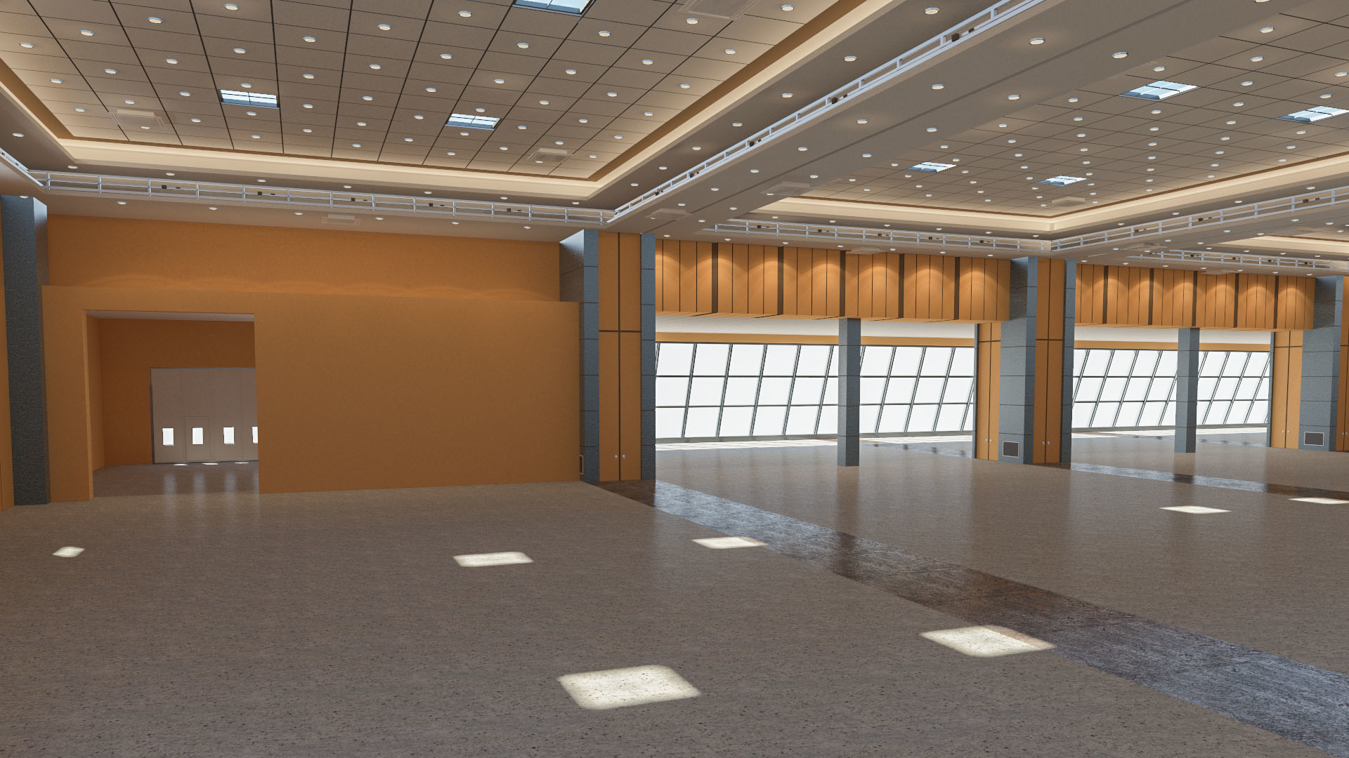 Center modeled exhibition hall 3D - TurboSquid 1573721