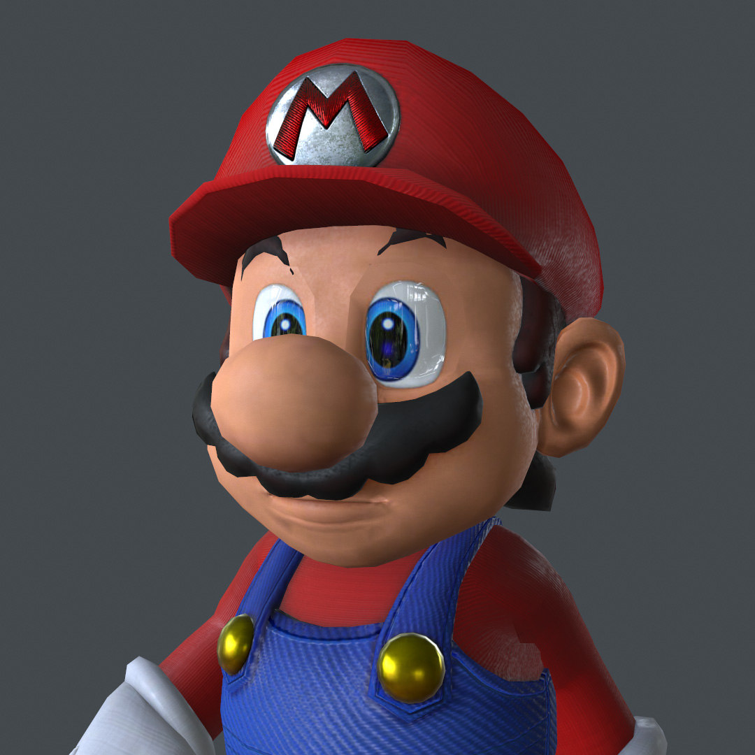 3D mario walking model TurboSquid 1573823