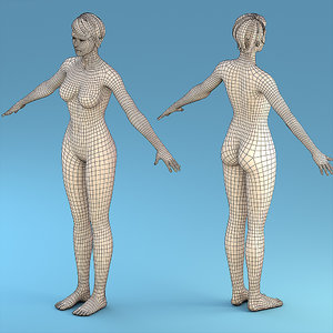 base character female 3D model