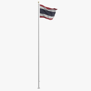 3D flag pole thailand