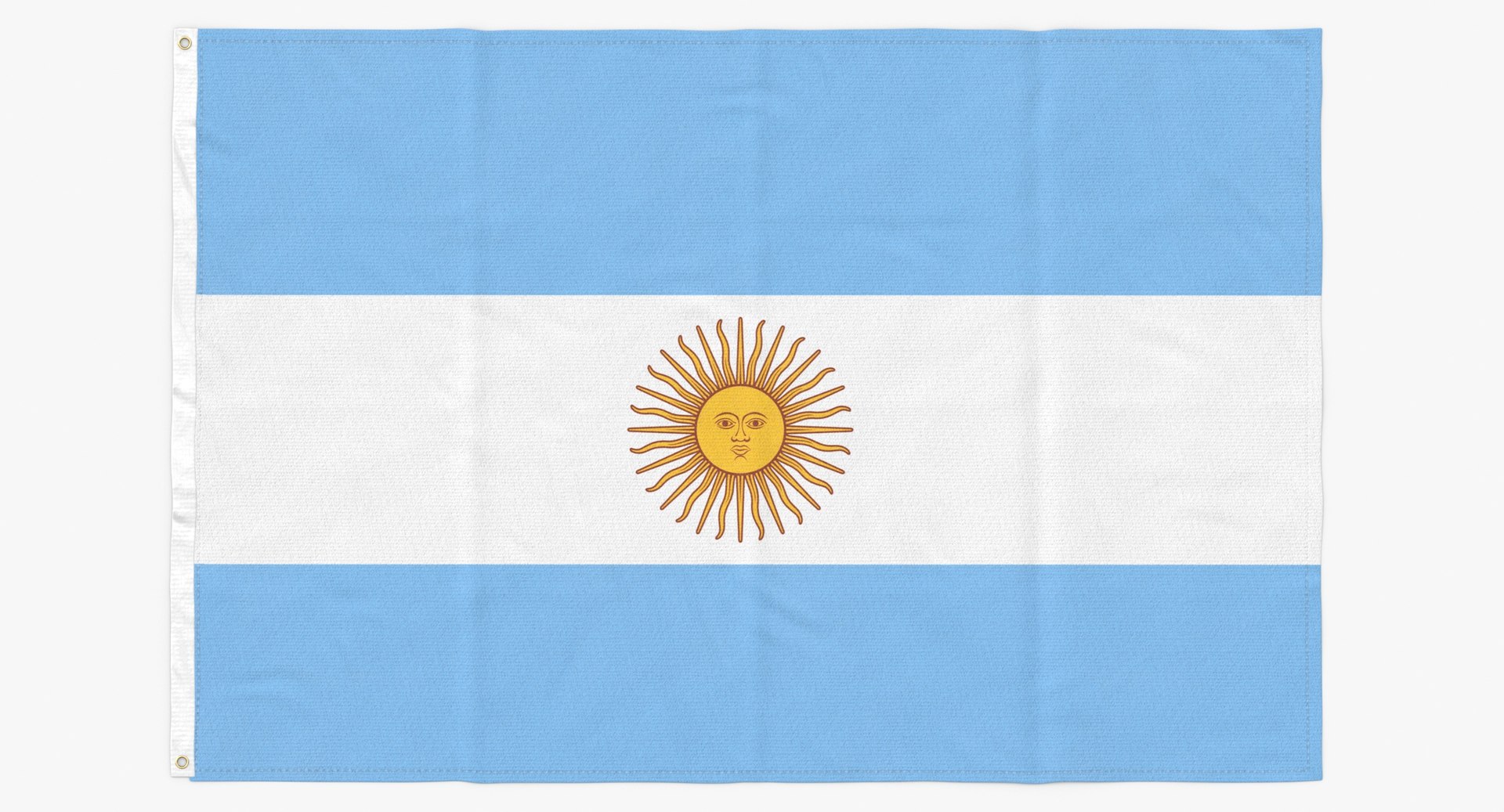 Flag laying pose argentina 3D model - TurboSquid 1574002