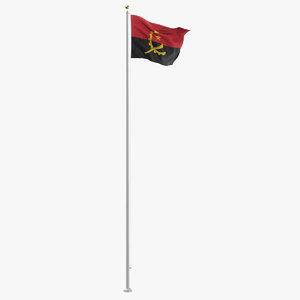 3D flag pole angola