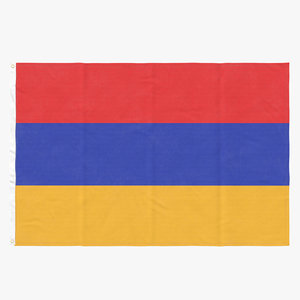 3D flag laying pose armenia