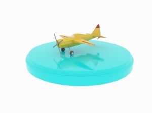 airplane02 low-poly 3D model