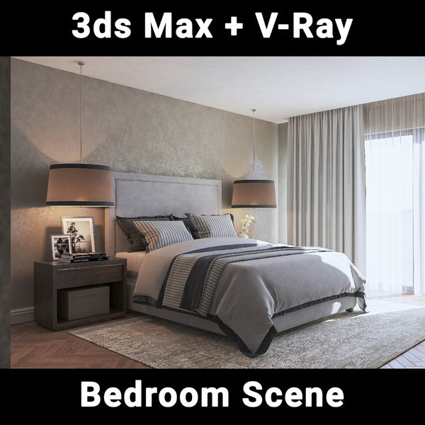 Photo Realistic Bedroom Scene V Ray 3d Model Turbosquid 1574144