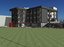 football administrative building facade 3D model