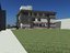 football administrative building facade 3D model
