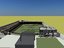 football administrative building facade 3D model