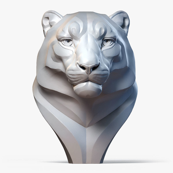 3D snow leopard bust animal model - TurboSquid 1536217