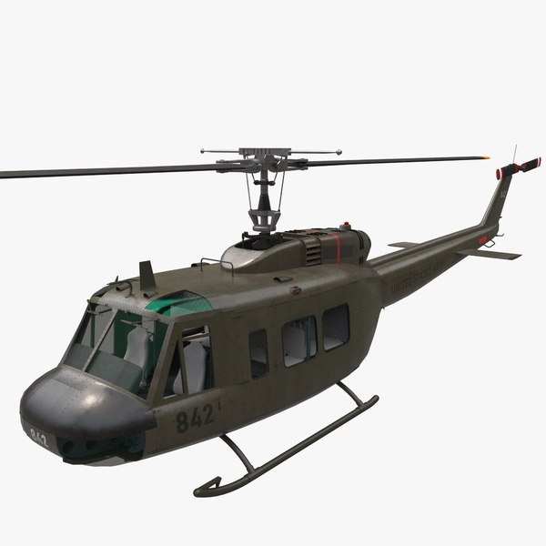 Helicopter Bell Uh 1 Huey 3d Model Turbosquid