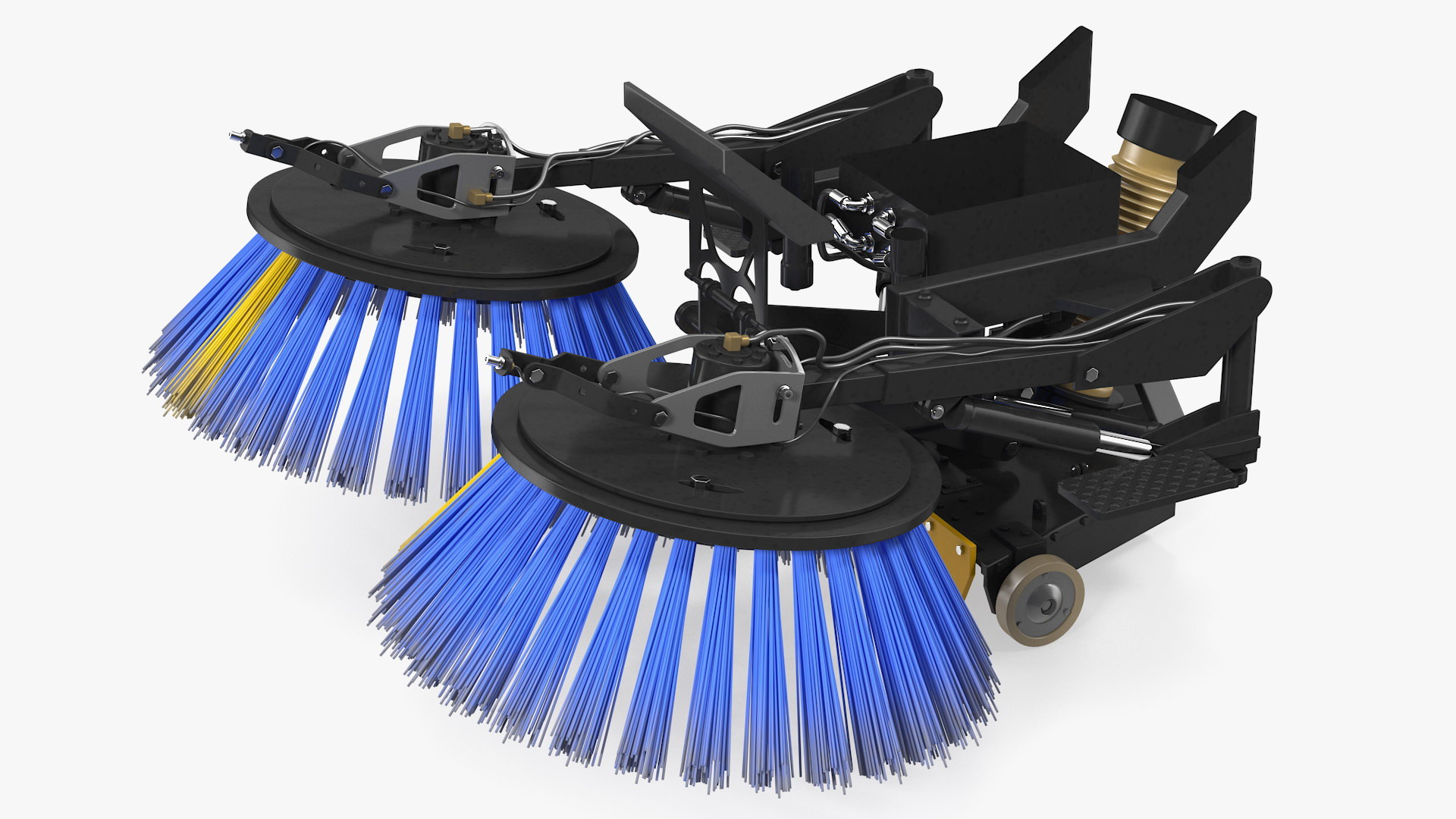 Road sweeper brushes mechanism 3D model TurboSquid 1574352