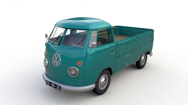 vis Koopje gebonden 3D model volkswagen transporter pickup single - TurboSquid 1574364