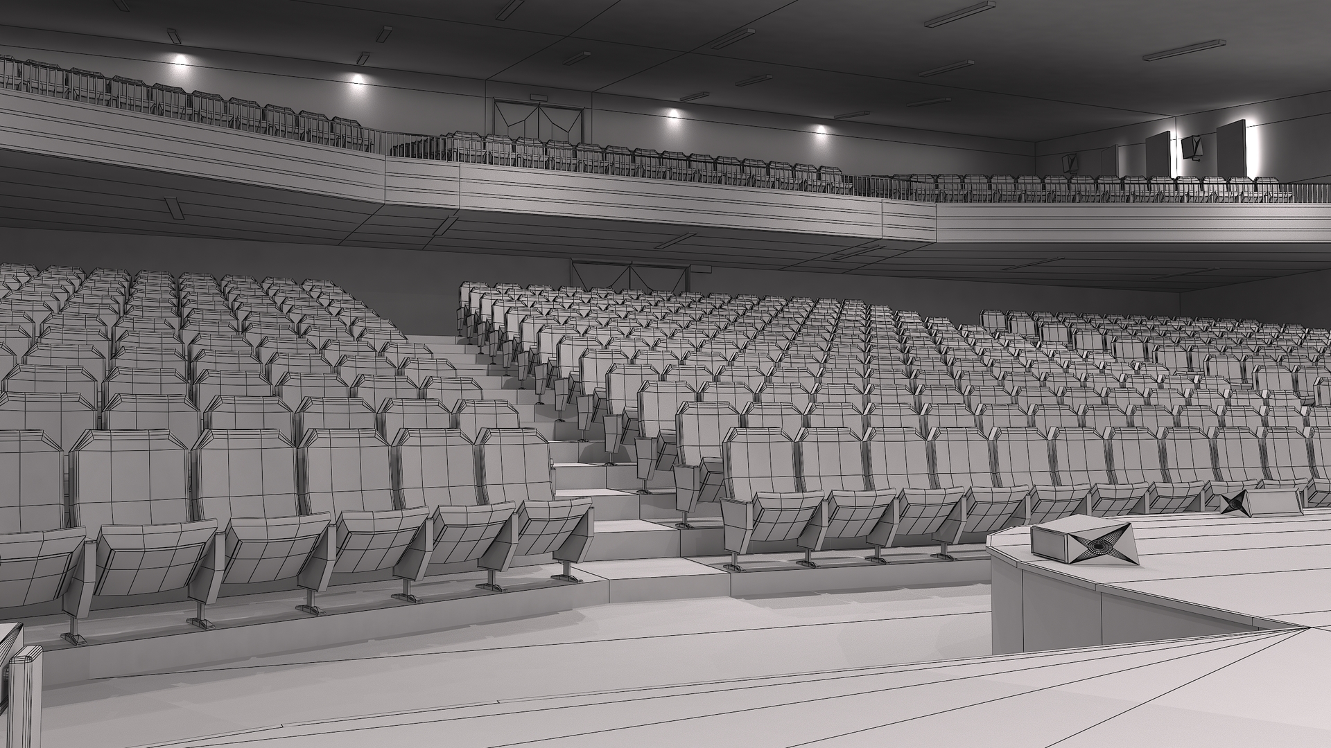 Theater room stage 3D model - TurboSquid 1574397