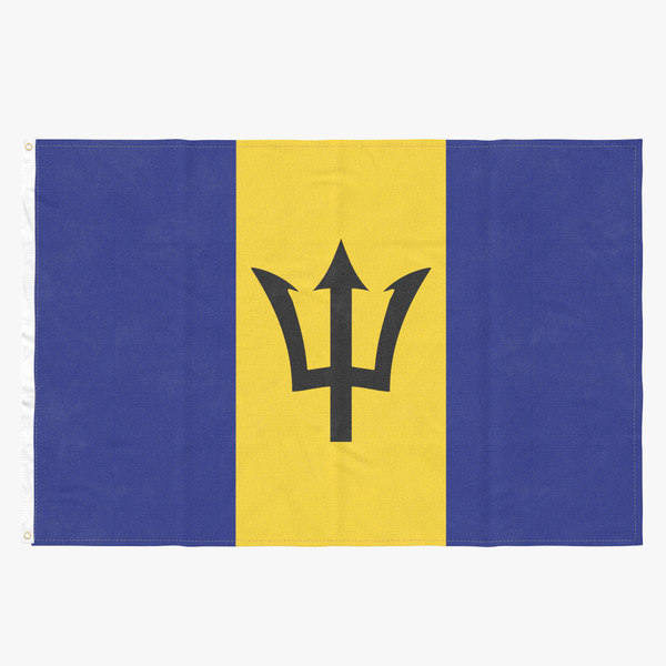 Postura de assentamento de bandeira Barbados Modelo 3D - TurboSquid 1574460