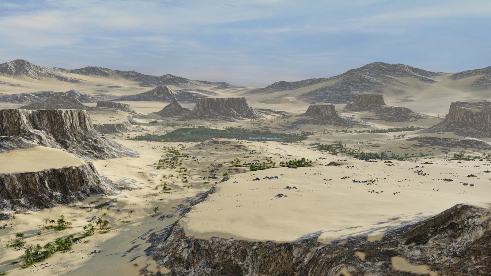 3D oasis desert sand model - TurboSquid 1574422