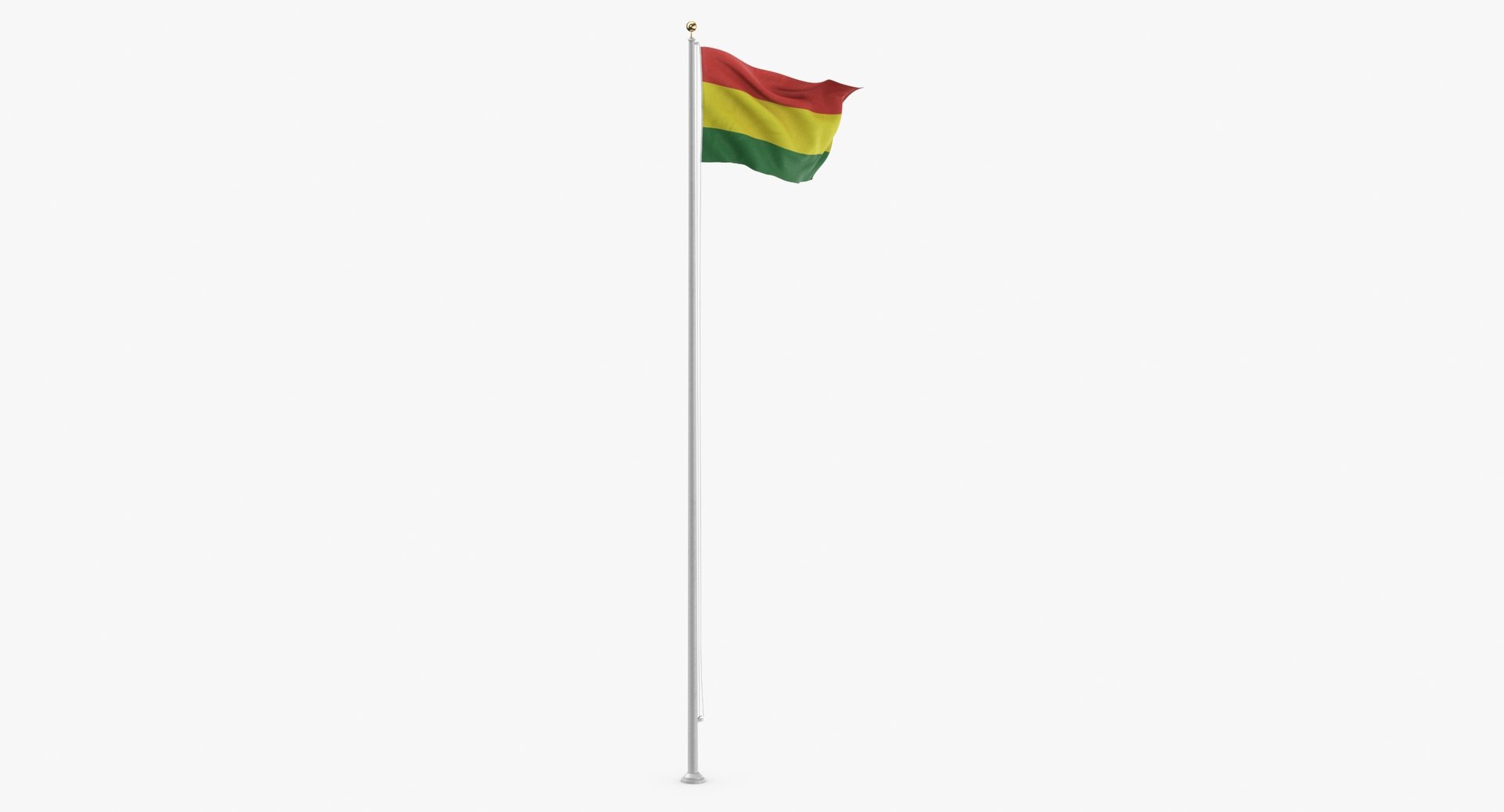 Flag pole bolivia model - TurboSquid 1574477