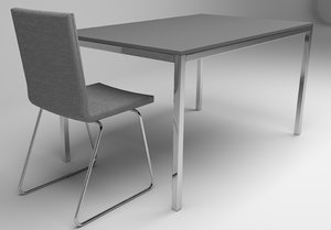 3D ikea table chair model