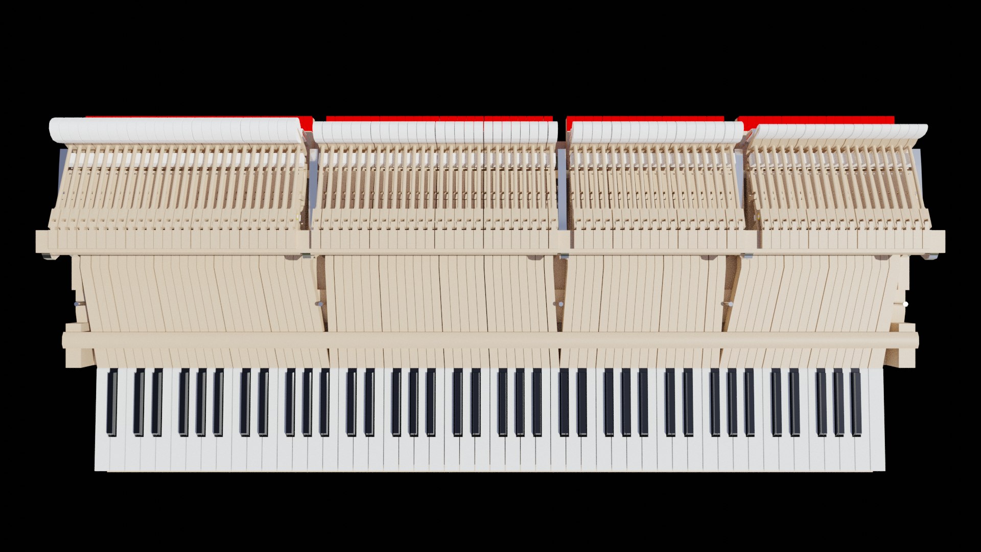 piano key action model