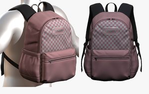 3D fashion bag backpack model