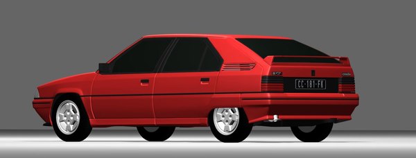 3d Model French Car Citroen Bx Turbosquid