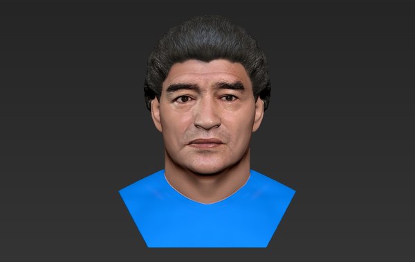 Diego Maradona Bust Color 3d Turbosquid 1574847