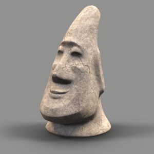 moai statues 3D model