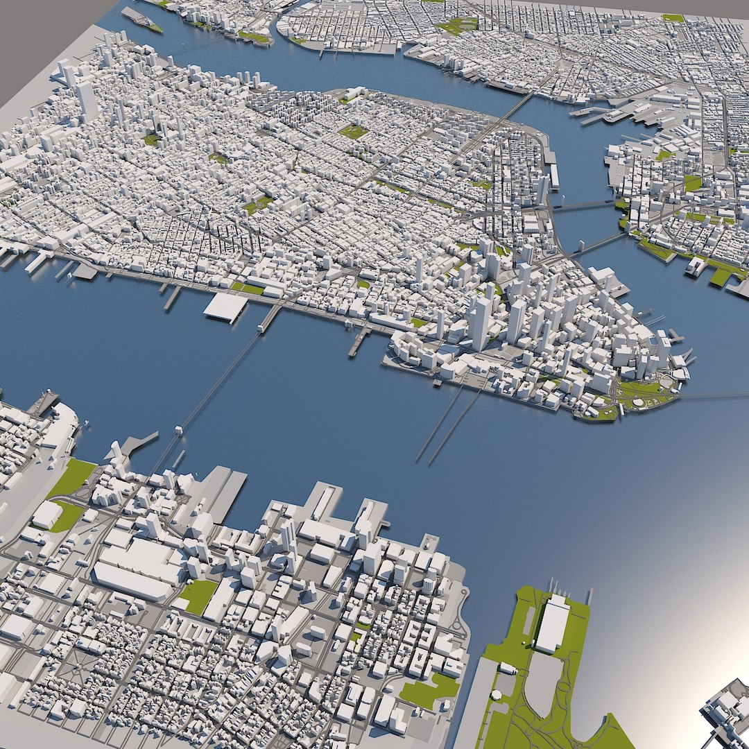 3D manhattan gis model TurboSquid 1574860