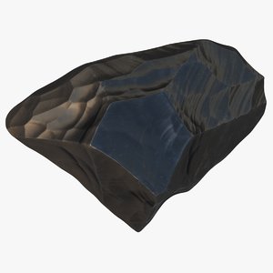 3D model obsidian stone 01