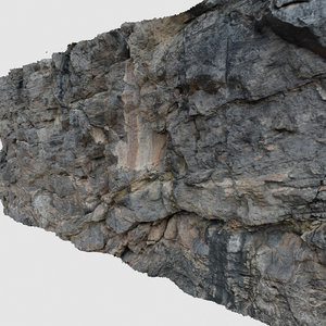 3D model scan rock wall