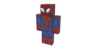 3D spiderman minecraft model