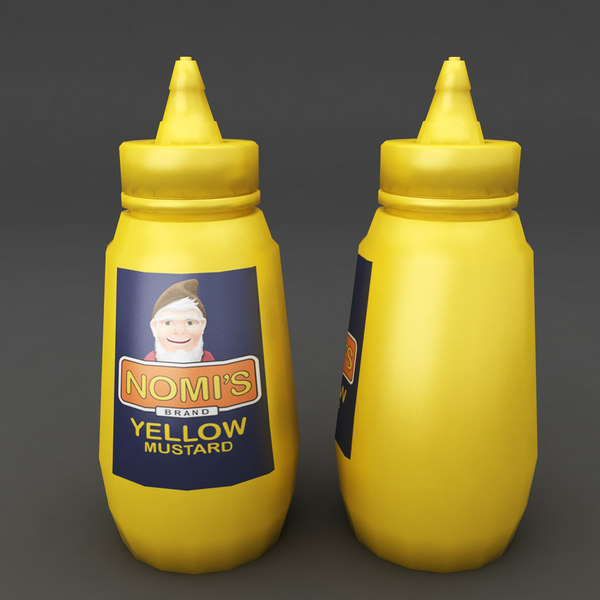 3D nomis yellow mustard sauce model