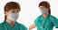 3D rigged doctors 4 female