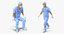 3D rigged doctors 4 female