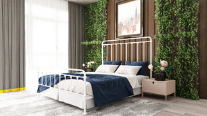 bedroom wall grass model