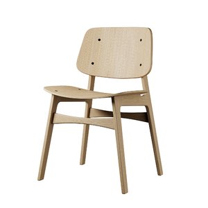3D minimal modern wooden chair model