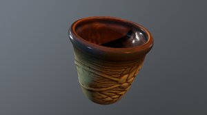 mug cup clay hand-made 3D model