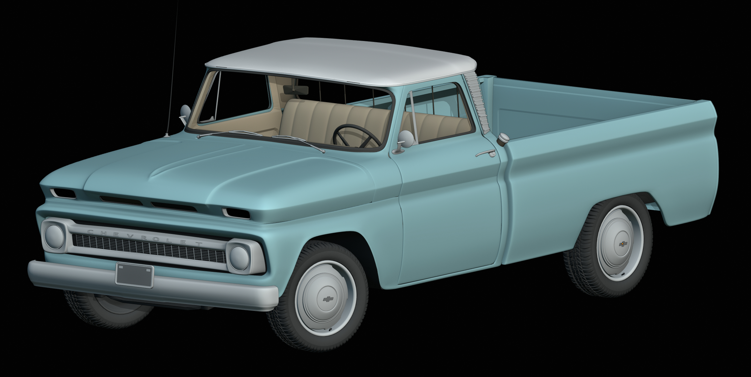 3D model chevrolet c10 pickup 1966 TurboSquid 1404985