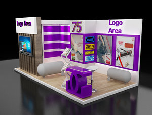 3D stand exhibition booth