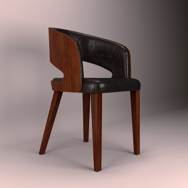 wooden chair with leather