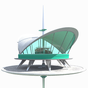 futuristic skyscraper 3D model