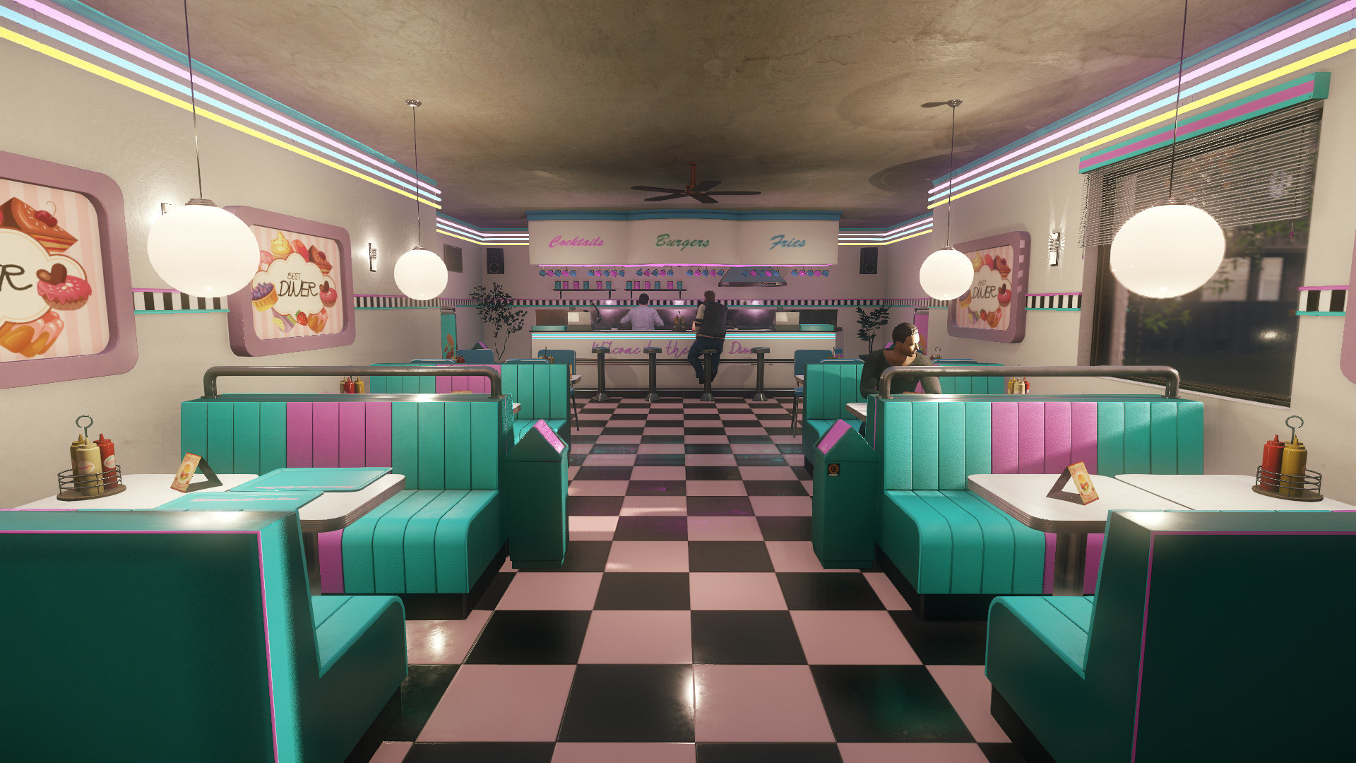 Diner 80s low-poly model - TurboSquid 1560134