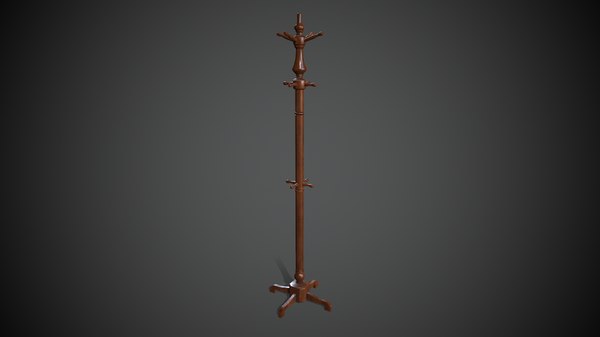 wooden coat rack stand