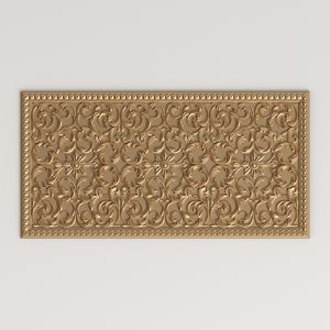 carved panel classic style 3D model