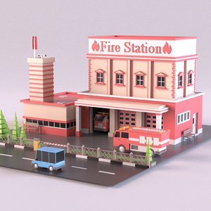 3D firestation01 model