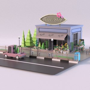 3D shop flower